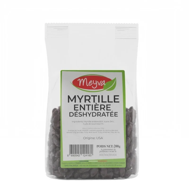 Meyva - Myrtille Entière Déshydratée - 12x200g