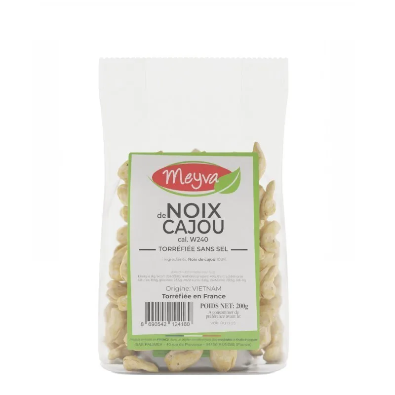 Meyva - roasted cashew nuts without salt - Cal W240 - 12x200g - 2