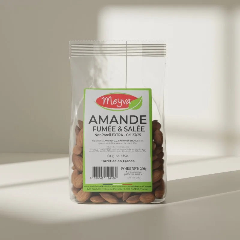 Meyva PAV - Amande NonPareil - FUMEE - Cal 23/25 - 12x200g - 3