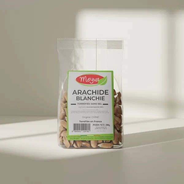 Meyva - Blanched Roasted Peanut Without Salt - 12x200g