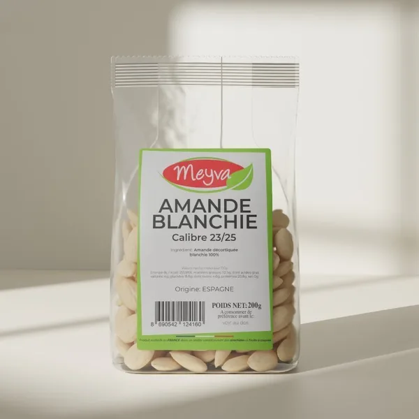 Meyva - Amande Blanchie 23/25 entière - 12x200g