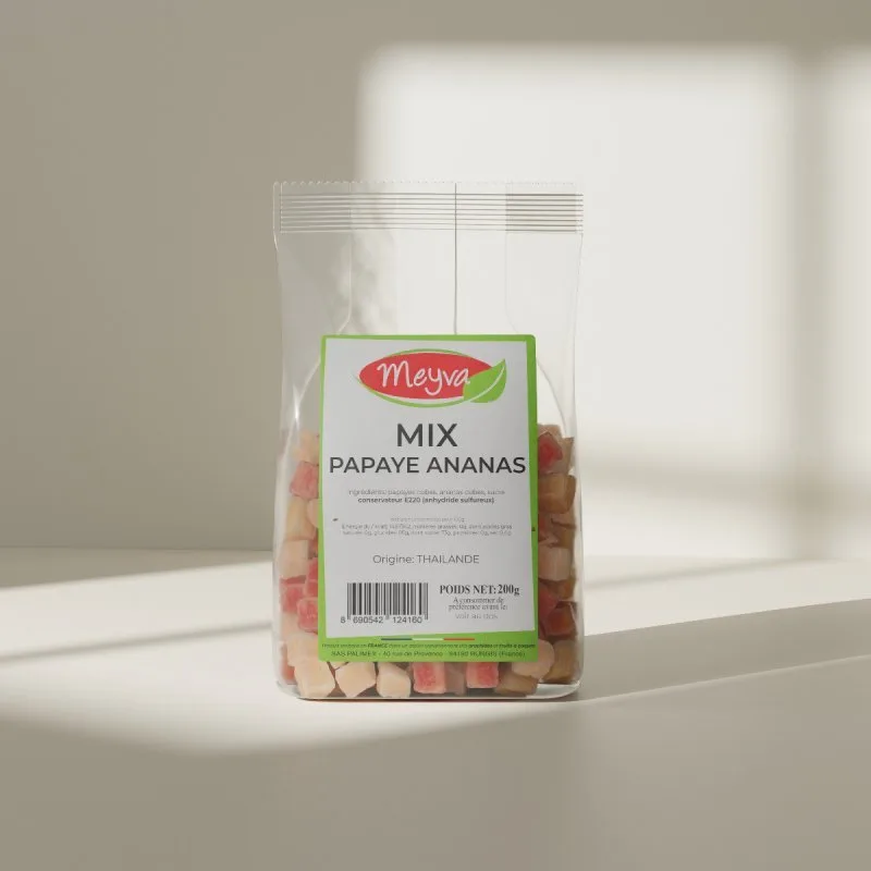 Meyva - Mix Ananas / Papaye Cube déshydraté et sucré - 12x200g - 3