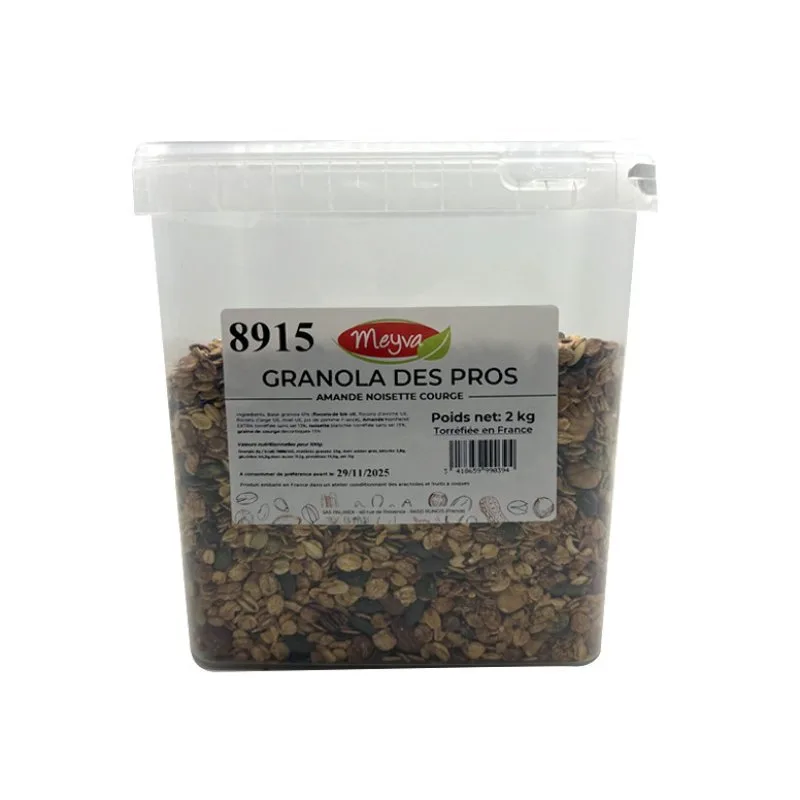 SEAU MEYVA - GRANOLA DES PROS - Amande. noisette. courge - 2KG