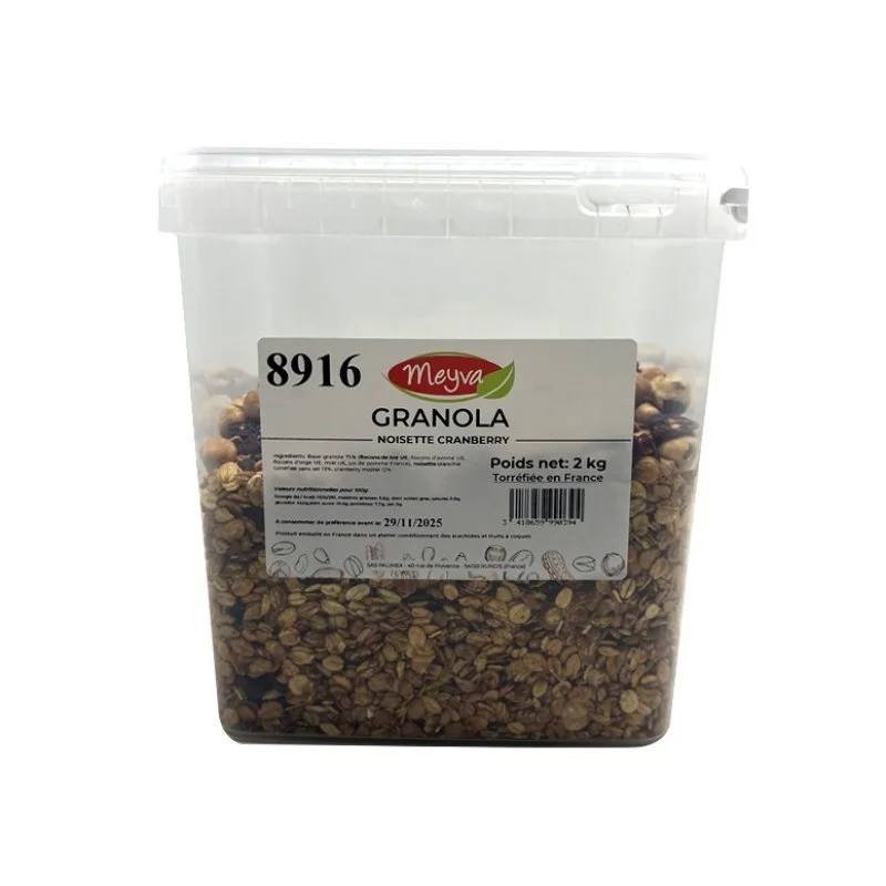 SEAU MEYVA - GRANOLA Noisette & Cranberry - 2KG