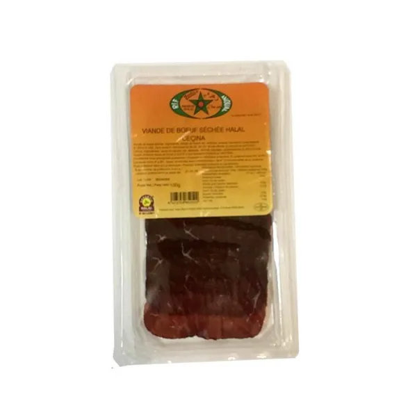SLICED DRIED BEEF CECINA HALAL - ZAHRA / RIF - 12x100G