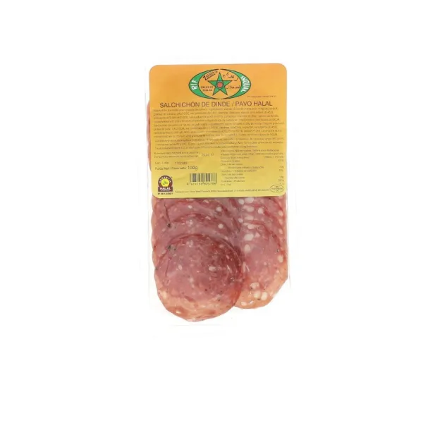 TRANCHE SALCHICHON DE DINDE HALAL - ZAHRA / RIF - 12X100G