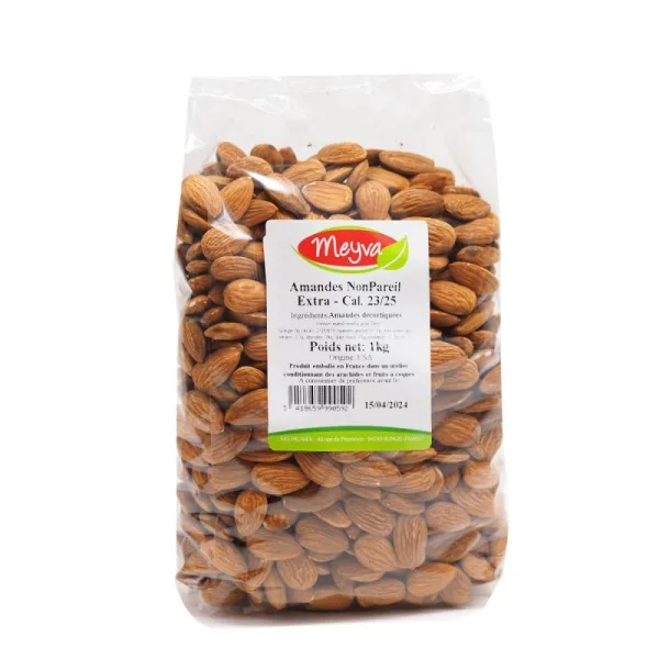 MEYVA - AMANDE CRUE NonPareil EXTRA - Calibre 23/25 - 10X1KG
