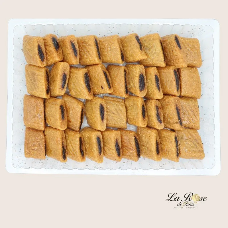 Pâtisserie Rose de Tunis - MAKROUDH KAIROUAN 1.5KG - Prix par plateau
