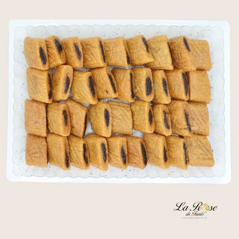 Pâtisserie Rose de Tunis - MAKROUDH KAIROUAN 1.5KG - Prix par plateau