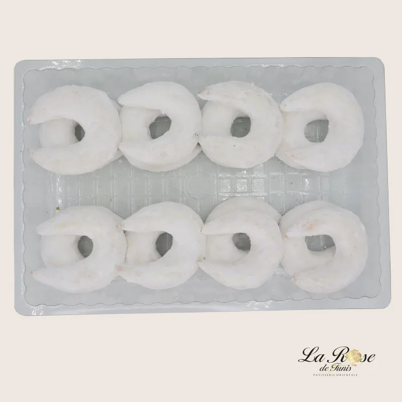 Pâtisserie Rose de Tunis - Corne Gazelle Tunisiene 16Pcs - Prix par plateau