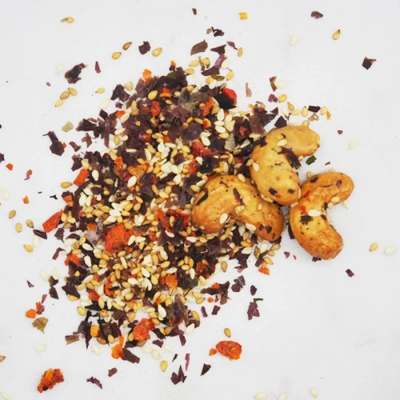 SNACK APERITIF - CASHEW NUTS SEAWEED & SESAME - BELL PEPPER. CHILI - 2.5KG - 2