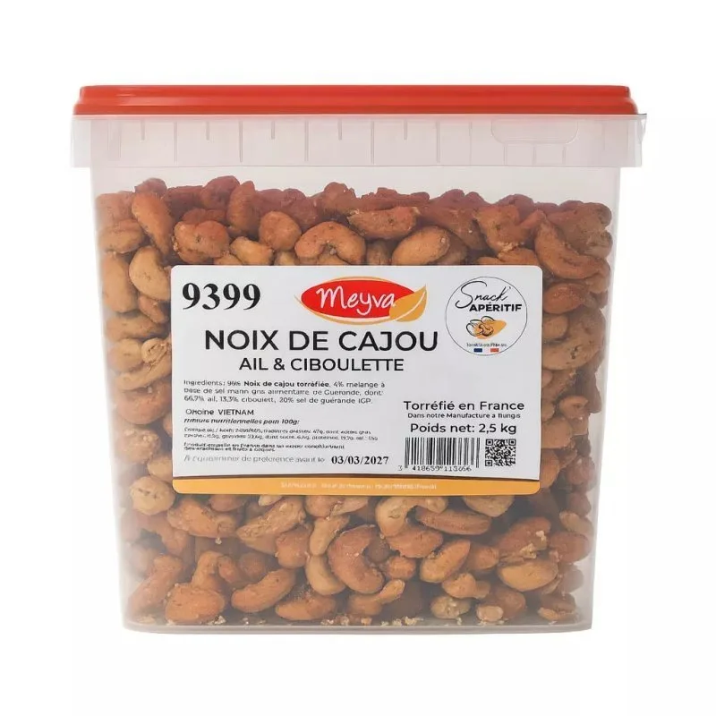 SNACK APERITIF - CASHEWKERNE KNOBLAUCH SCHNITTLAUCH - 2,5KG