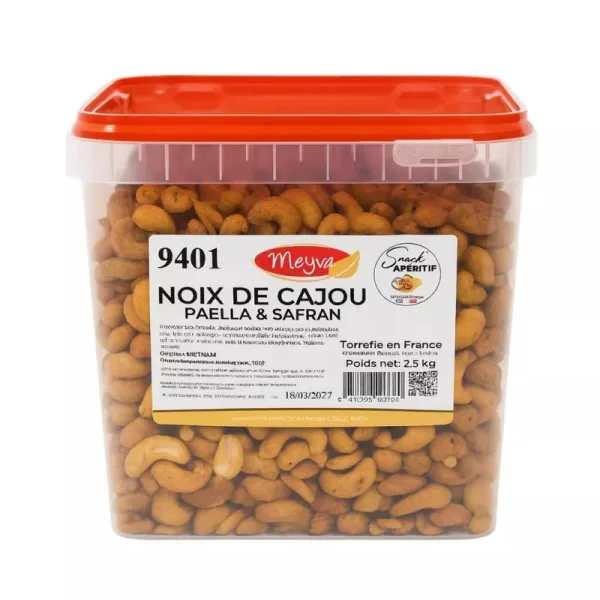 SNACK APERITIF - NOIX DE CAJOU PAELLA & SAFRAN - 2,5KG