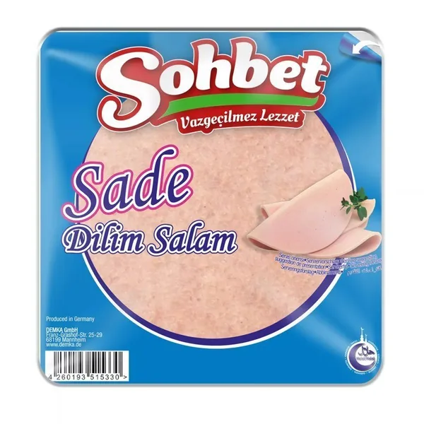 SOHBET - SADE DILIM SALAM - Plain Slices - 12X200G