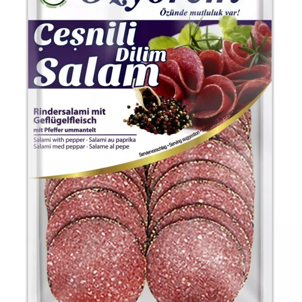 OZYOREM - CESNILI DILIM SALAM - Salami Paprika Tranche - 12X80G
