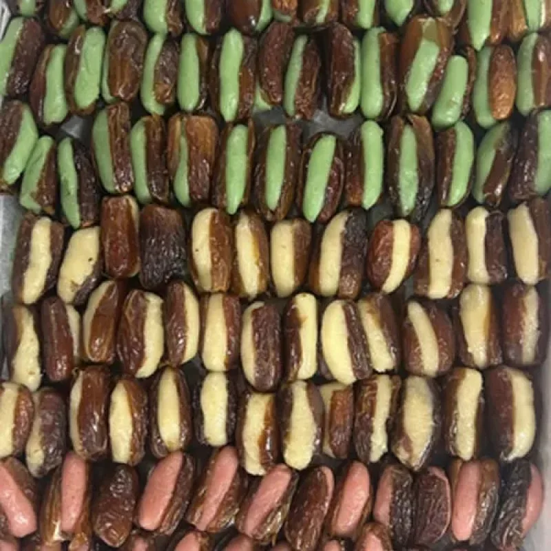 GEFÜLLTE DATTELN MIT MANDELPASTE TRICOLORE 5KG