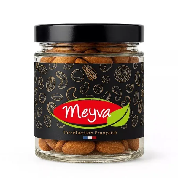 LUXUS-GLAS MEYVA - GERÄUCHERTE UND GESALZENE MANDEL - 10x75g