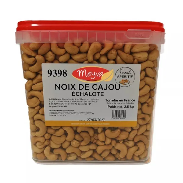 SNACK APERITIF - NOIX DE CAJOU ECHALOTE - 2,5KG