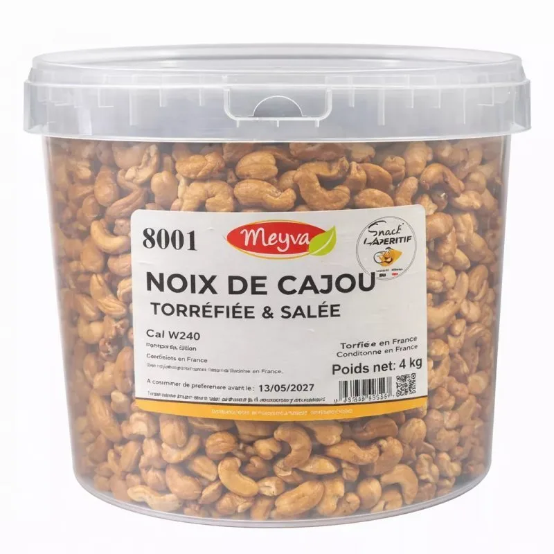 Bucket Snack Meyva - Cashew Walnuts Tornied & Guerande Salt W240 - 4kg