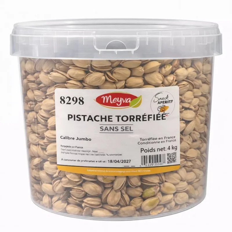 SEAU SNACK MEYVA - Pistache USA Jumbo - Torréfié en France SANS SEL - 4KG