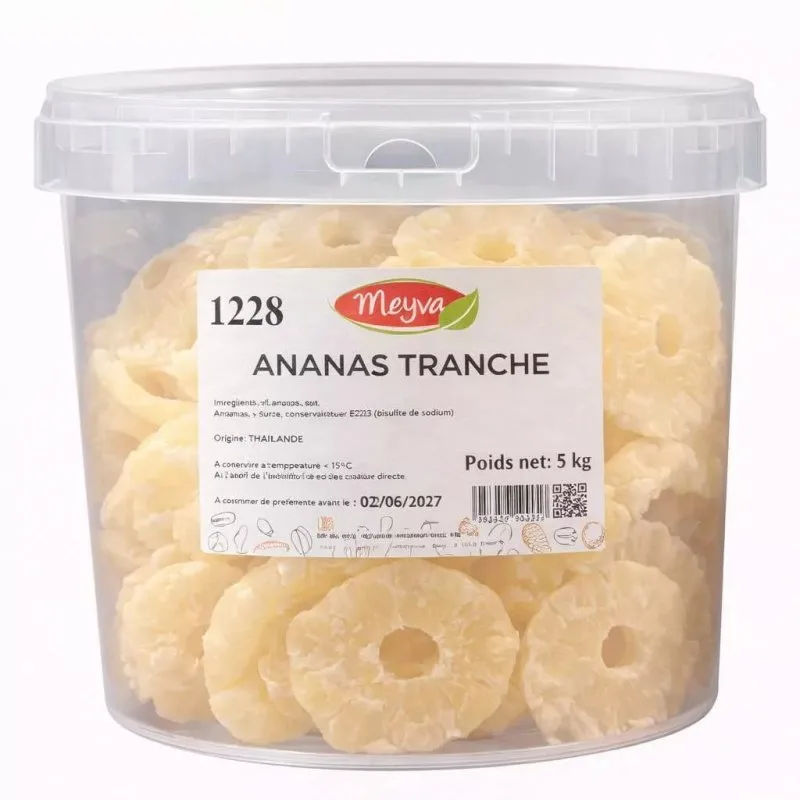 BUCKET MEYVA - DEHYDRATED SLICED PINEAPPLE 5KG