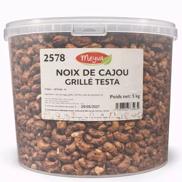 SEAU MEYVA - NOIX DE CAJOU GRILLEE TESTA 5KG