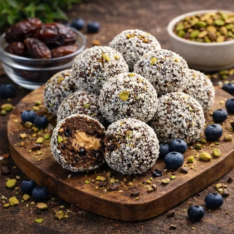 SUPER Smart Energy Ball - Dattel, Erdnussbutter, Pistazie und Heidelbeere - 2