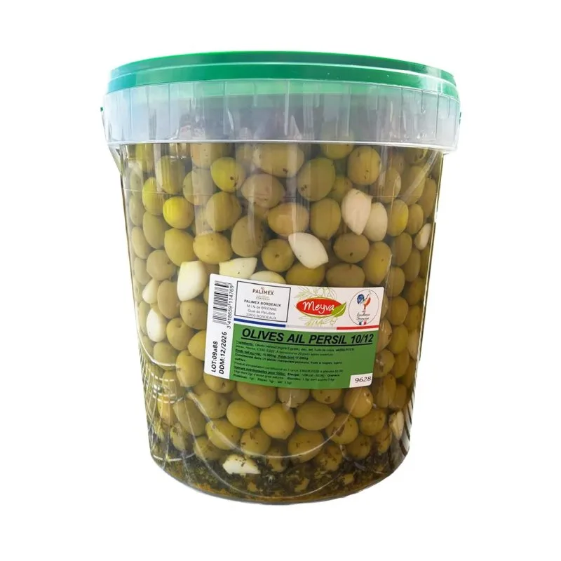 Grüne Oliven - ÄGYPTEN - Kaliber 10/12 - KNOBLAUCH PETERSILIE - 10KG