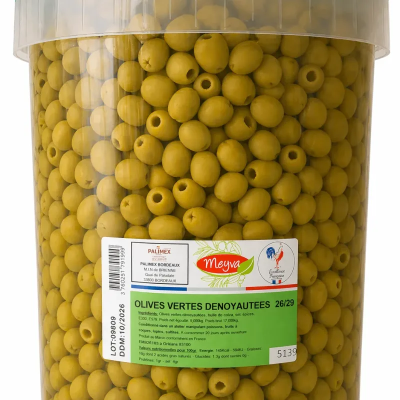 OLIVES MEYVA - VERTES DENOYAUTEES 9 kg (OVD)