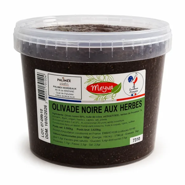 MEYVA - OLIVADE NOIRE AUX HERBES - 3.5KG