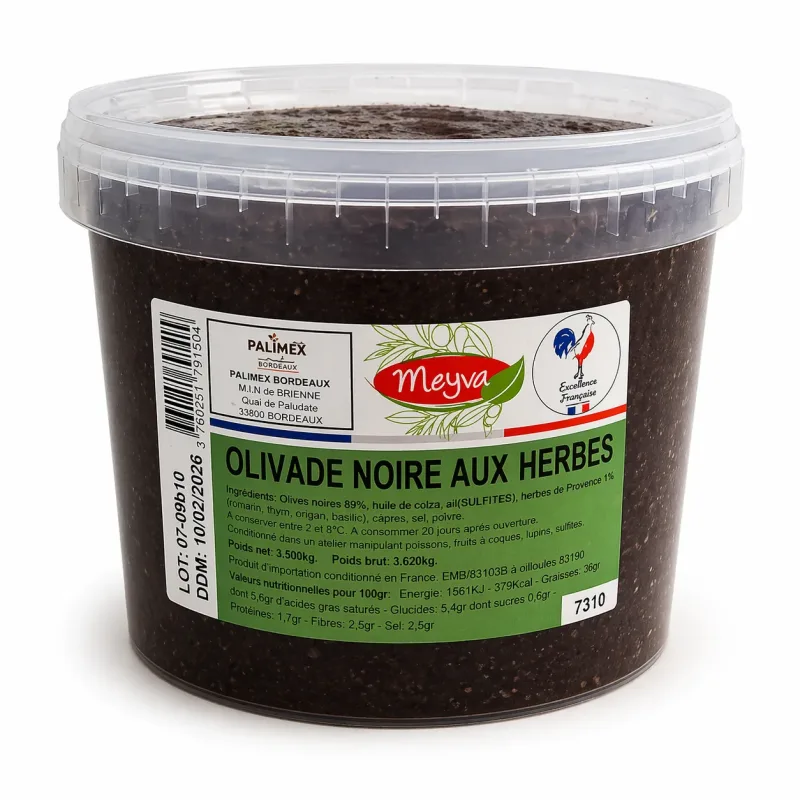 AZUR - OLIVADE NOIRE AUX HERBES - 3.5KG