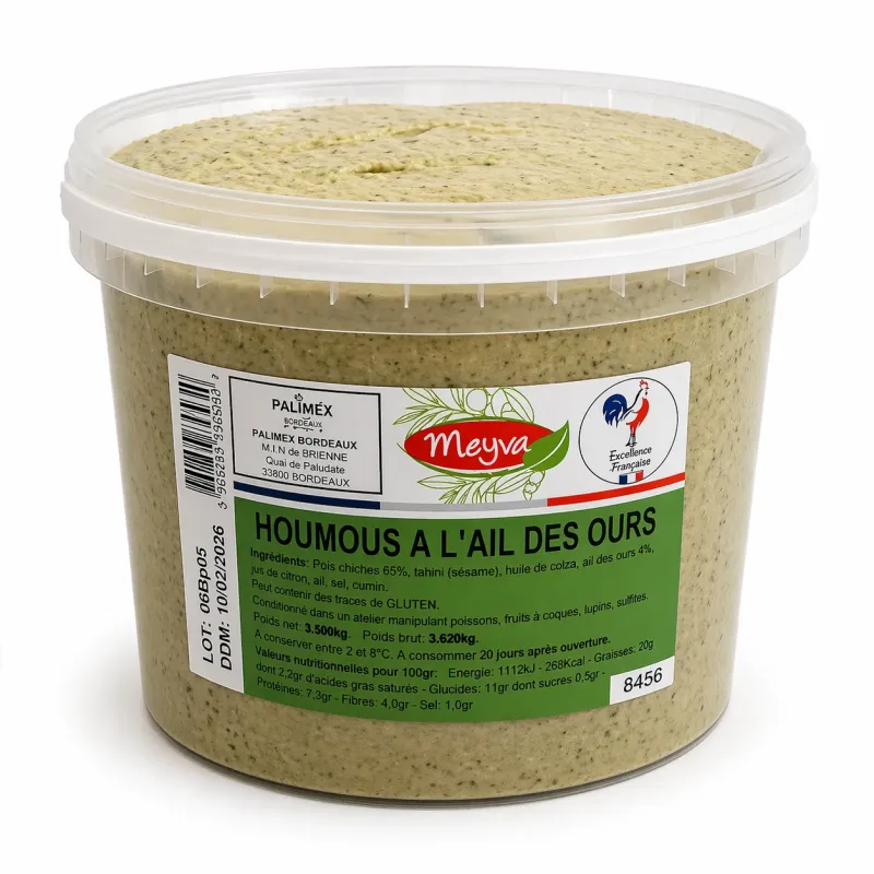 AZUR - HOUMOUS A L'AIL DES OURS - 3.5KG