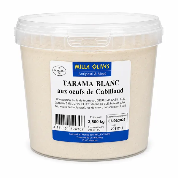 MILLE OLIVES - TARAMA BLANC - 3.5KG - PRIX DU SEAU