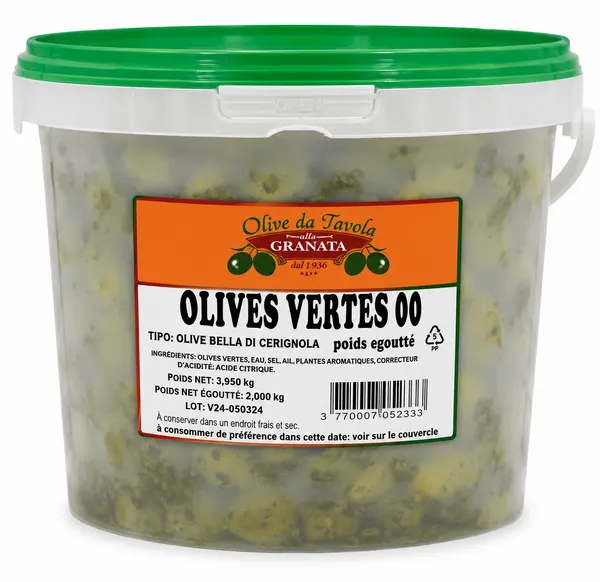OLIVES NAPOLITAINES VERTES - 5KG - Prix au kg