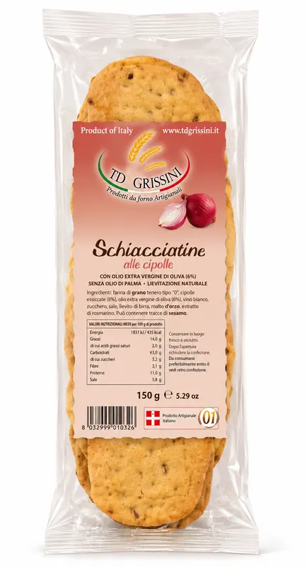 SCHIACCIATINE CIPOLLA - 12x150g