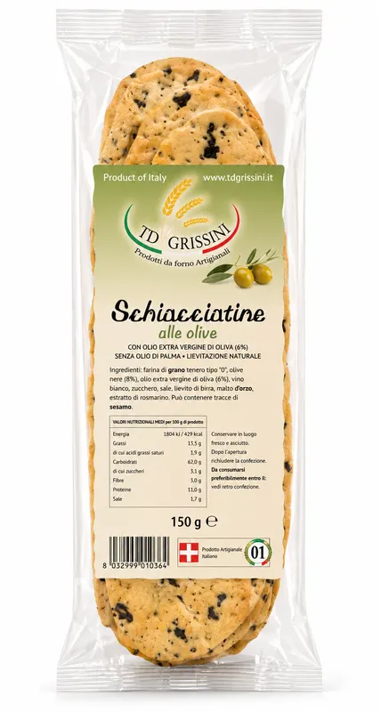 SCHIACCIATINE OLIVE - 12x150g