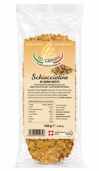 SCHIACCIATINE SESAME - 12x150g