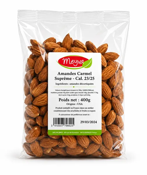 MEYVA - AMANDES CARMEL SUPREME 24X400G