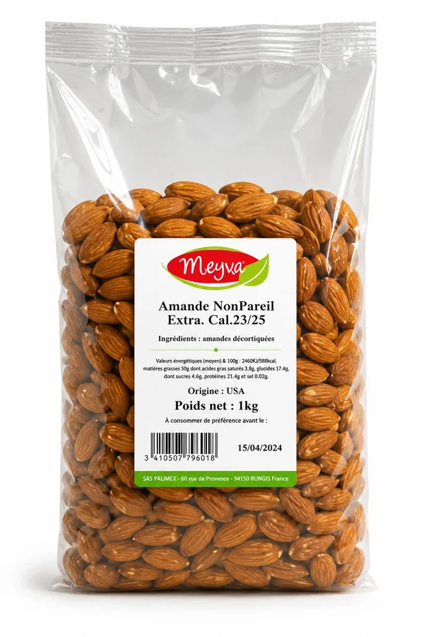 Meyva - Almonds Nonpareil Extra 12x800g