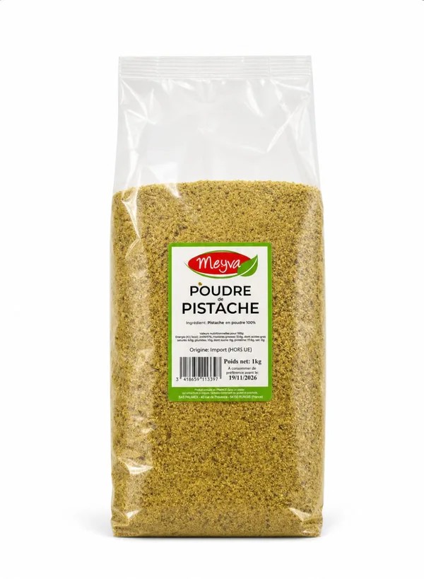 MEYVA – Pistache en Poudre – Qualité Professionnelle – Carton 8 x 1 kg
