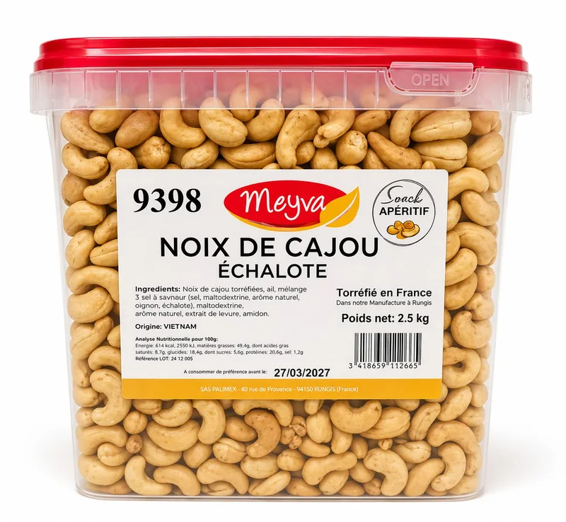 SNACK APERITIF - CASHEWKERNE SCHALOTTE - 2,5KG - 2