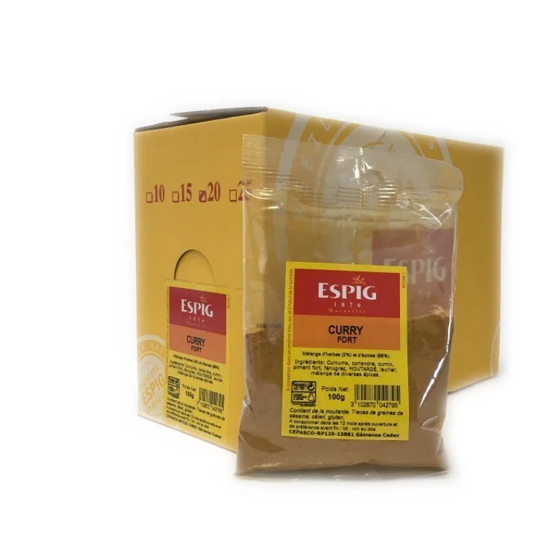 CURRY HOT - CARRY FORT MOULU - Espig - 20x100g