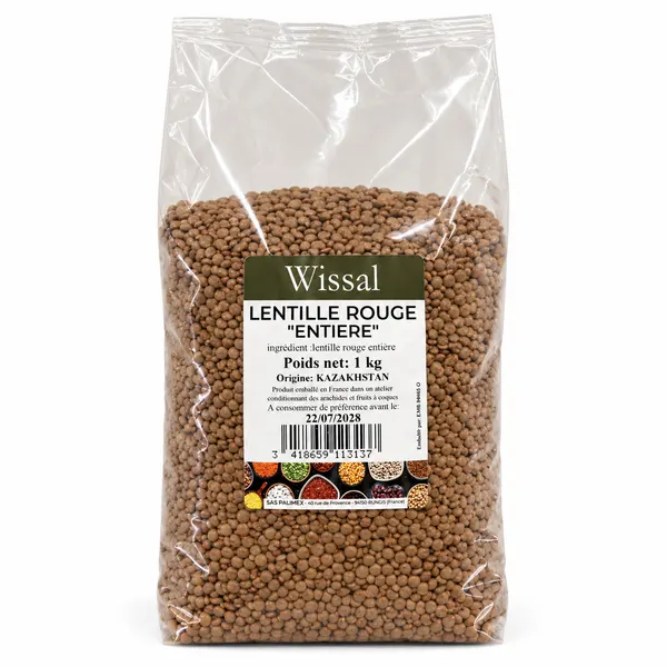 WISSAL - LENTILLE ROUGE ENTIERE 12x1KG