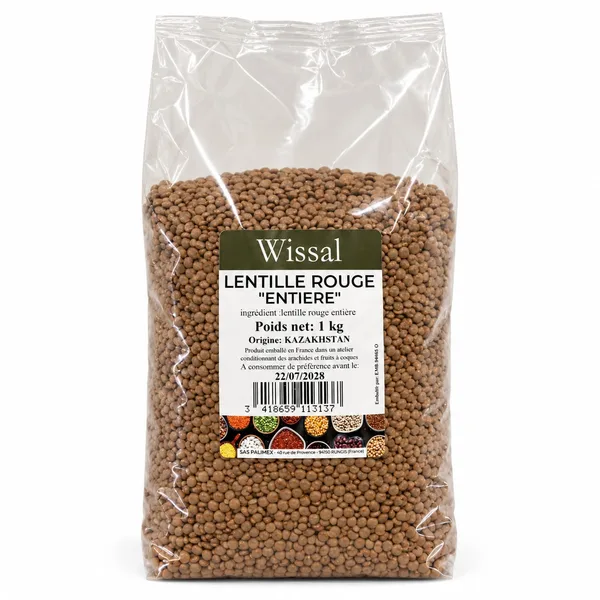 WISSAL - WHOLE RED LENTILS 12x1KG