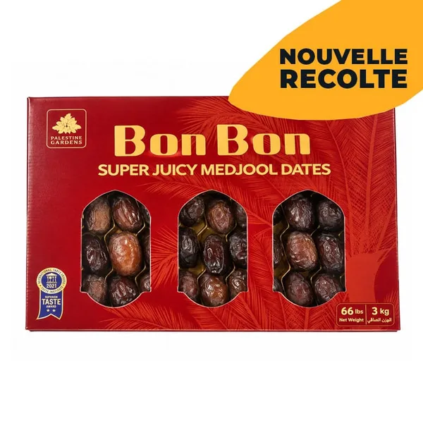 Medjoul Date Bonbon Fresh "Bonbon" - PALESTINE - 3kg - New Harvest!