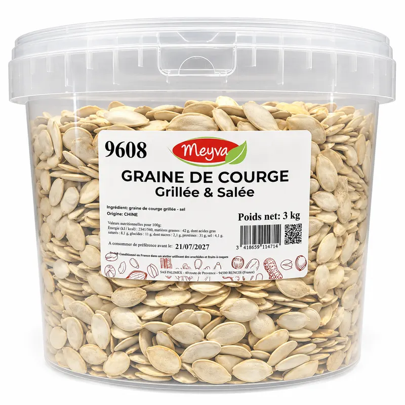 SEAU MEYVA - GRAINE DE COURGE GRILLEE SALEE - 3KG