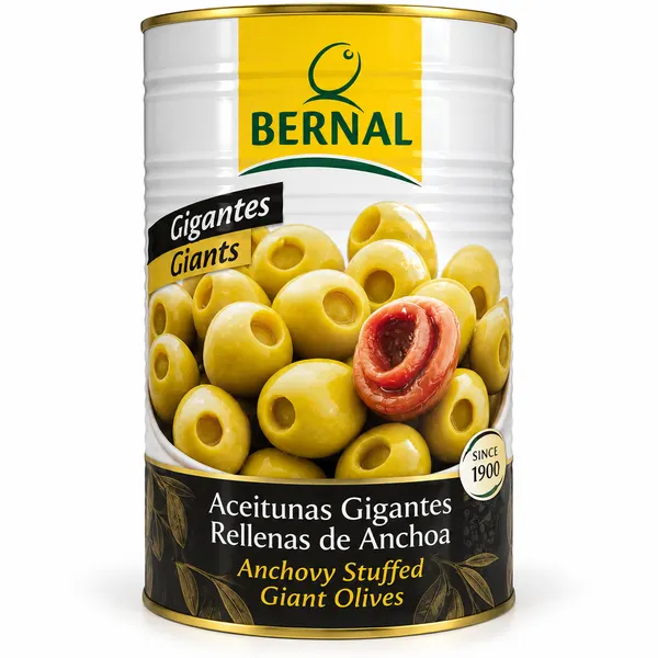 Olive Verte farcie pâte d'anchois -- 3 x 5/1 - Prix de la boîte
