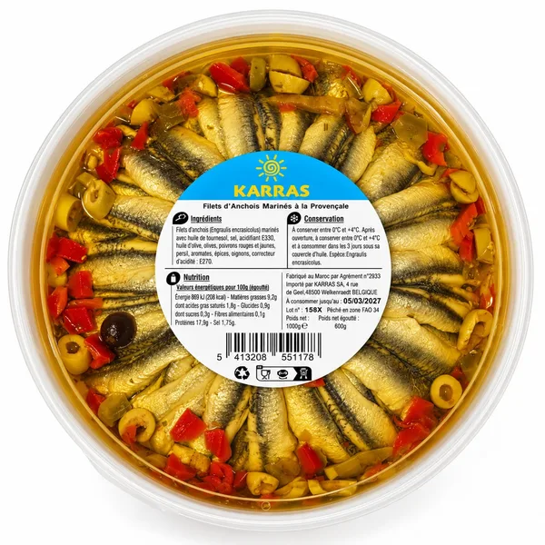 Provenzalisch marinierte Sardellen - 1kg