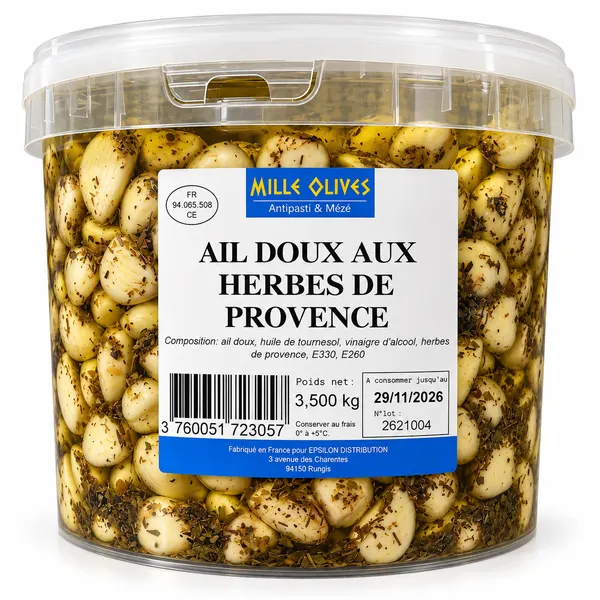 Ail aux herbes de Provence - 3.5KG - PRIX DU SEAU