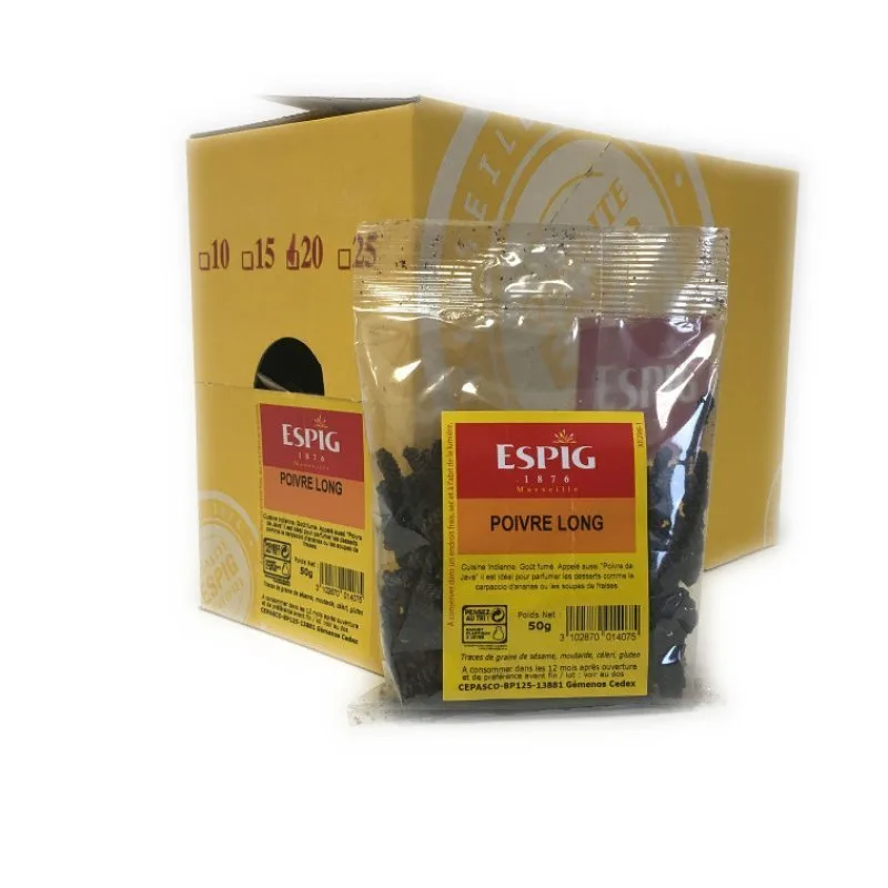 POIVRE LONG ENTIER - Espig - 20x50g
